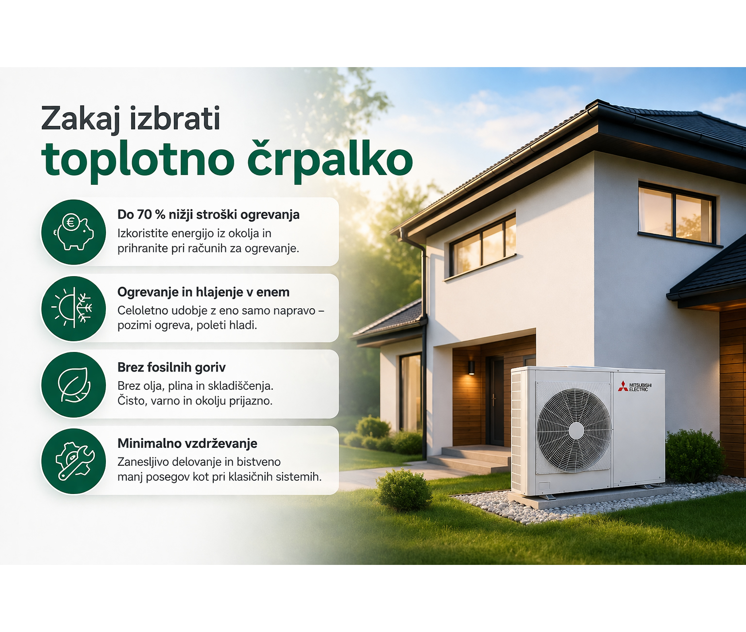 Prednosti toplotne črpalke